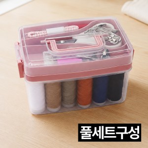 구매키워드 : 반짇고리 / 제품명: 디심플 바늘 실 바느질 가정용 반짇고리 세트